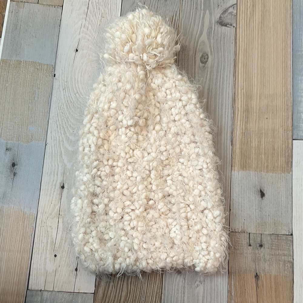 Cream Knit Beanie